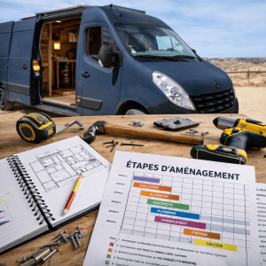 Budget aménagement et planning détaillé d'aménagement d'un véhicule en caravane